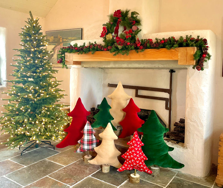 Timeless Trees at fireplace