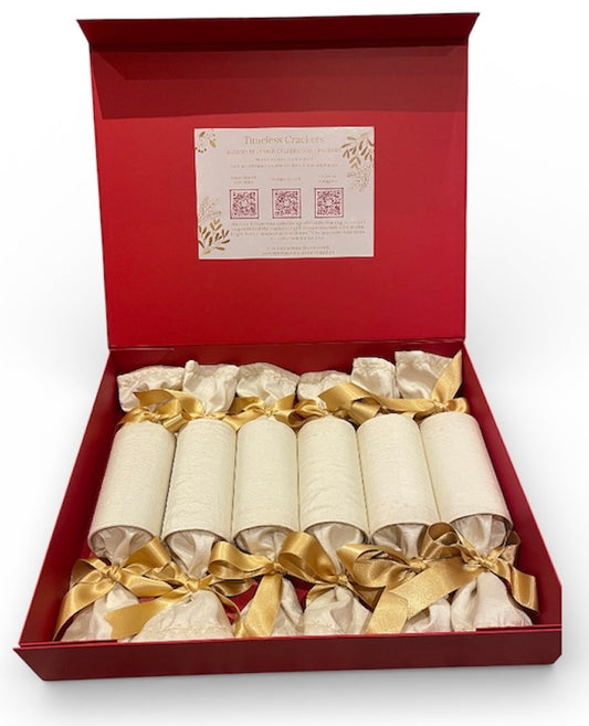 Luxury Christmas Crackers - Champagne Gold Embroidered