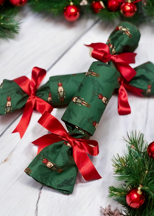 Luxury Christmas Crackers - Nutcracker Green